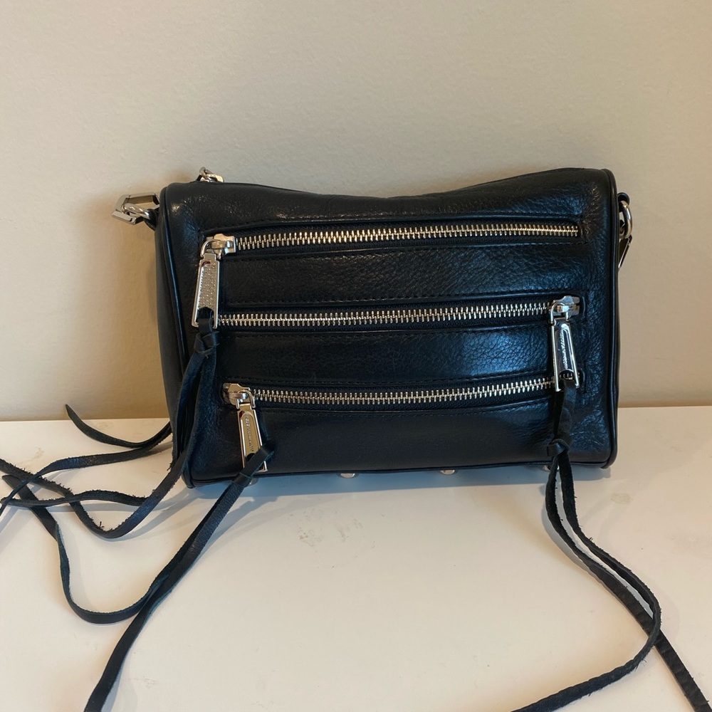 Rebecca Minkoff Mini 5 zip leather crossbody